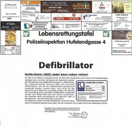 Spende Defibrillator an Polizeiinspektion Hufelandgasse 4